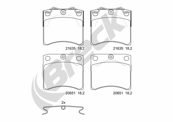 Set placute frana,frana disc 21635 00 703 00 BRECK